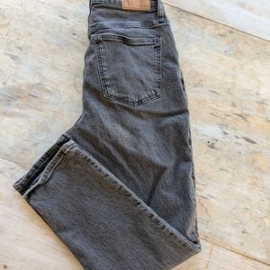 Madewell Dark Gray Straight Jeans